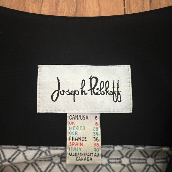 Joseph Ribkoff Size 6 Tank Top Blouse White Black Pattern Small Women's - Picture 2 of 6